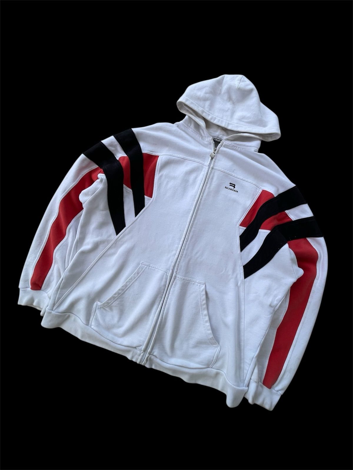 Men | 2021 Balenciaga Sporty B Zip Up Hoodie | YAGA